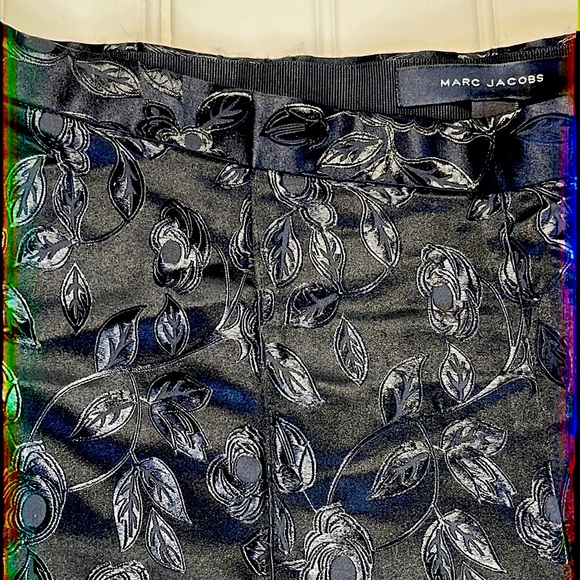 Marc Jacobs Black Satin Jacquard Dress Pants Size 6 - Picture 4 of 12